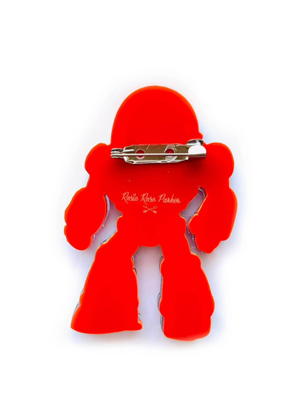 Space Girl Mech Suit Acrylic Brooch ,Retro quirky Sci-Fi Pin
