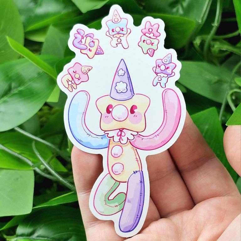 Star Baby Clown Stickers: ALL 4!
