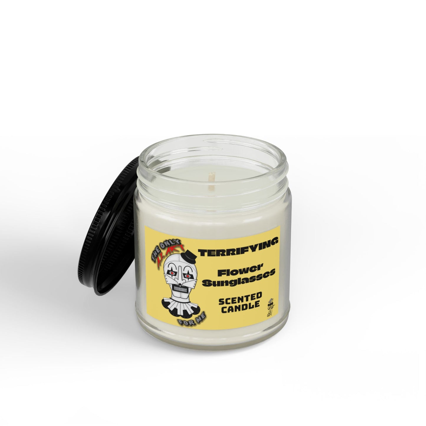 Terrifying AI Art Candle for Human Creativity- Flower Sunglasses Scent