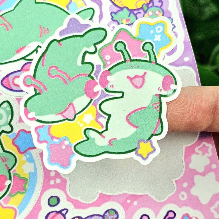 Alien Shark Sticker Sheet!