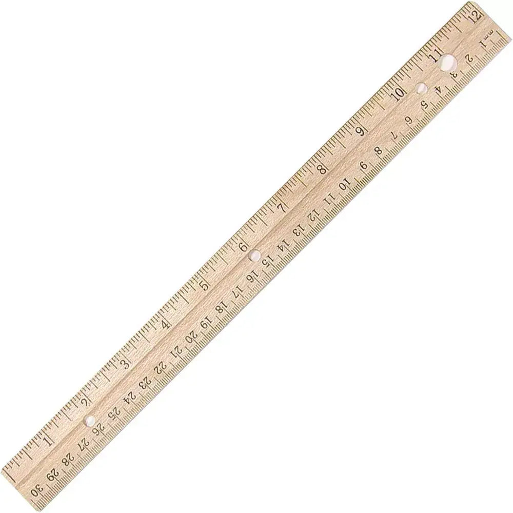 Enday Wood Ruler - 12" Straight Edge Ruler (30Cm)