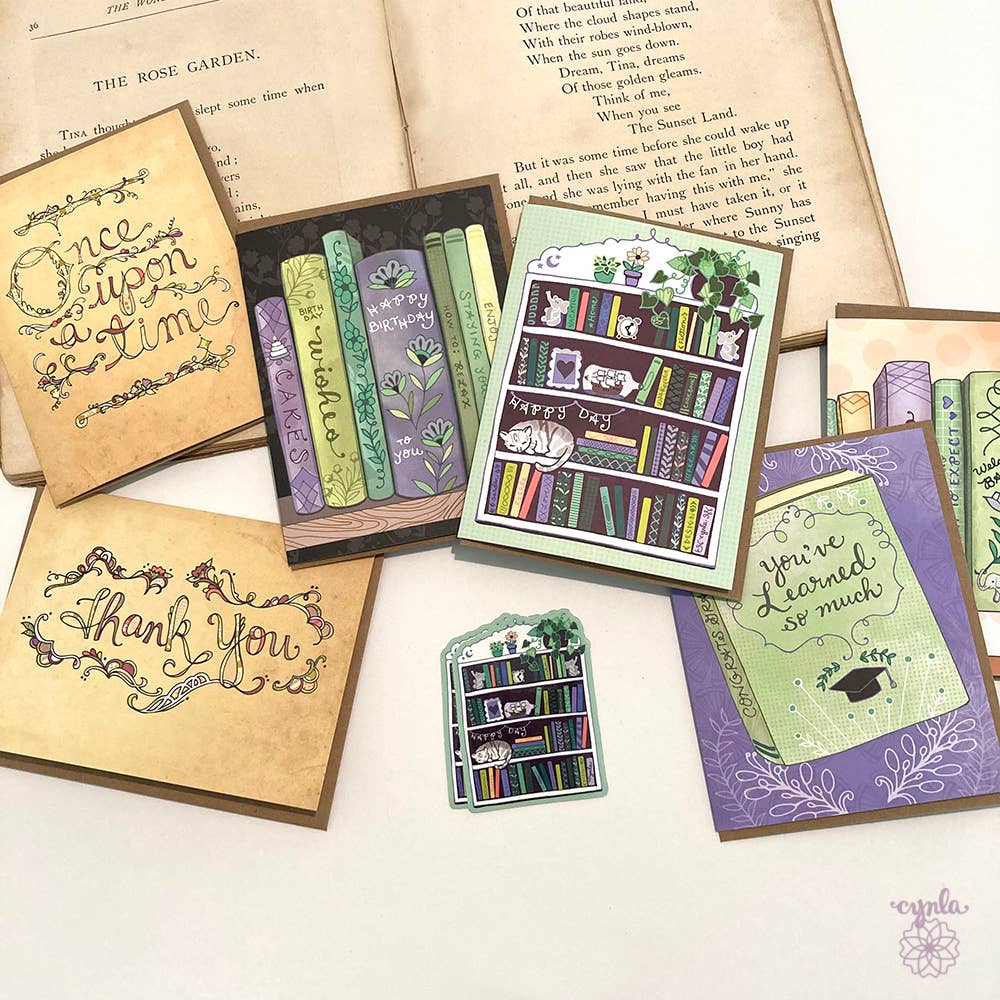 Book Lover card - book greeting card, bookstore love