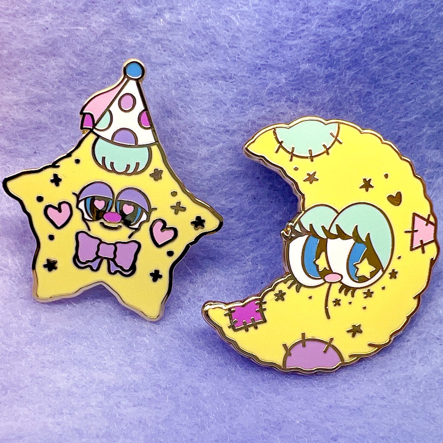 Fuzzy Moon Hard Enamel Pin