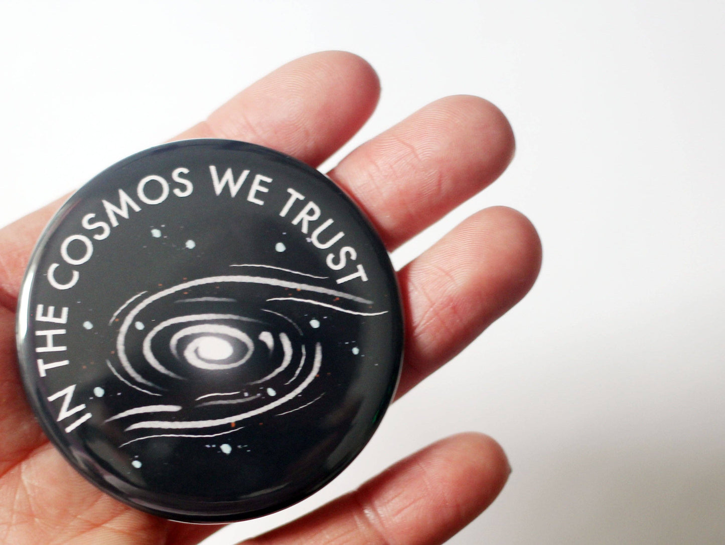 In The Cosmos We Trust Pocket Mirror