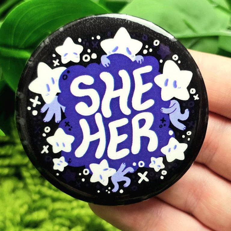 Star Baby Large Pronoun Buttons: ALL 7!