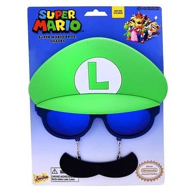 Officially Licensed Nintendo Luigi Mustache Sun Staches