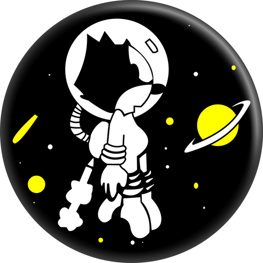 Pin-on Button - 1.25 Inch - Felix The Cat - Spacesuit