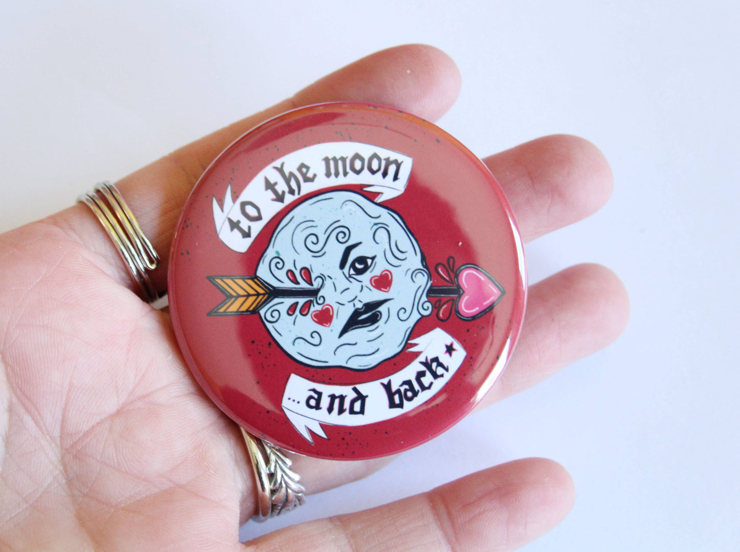 A Trip to the Moon and Back Jumbo 2.25 Button