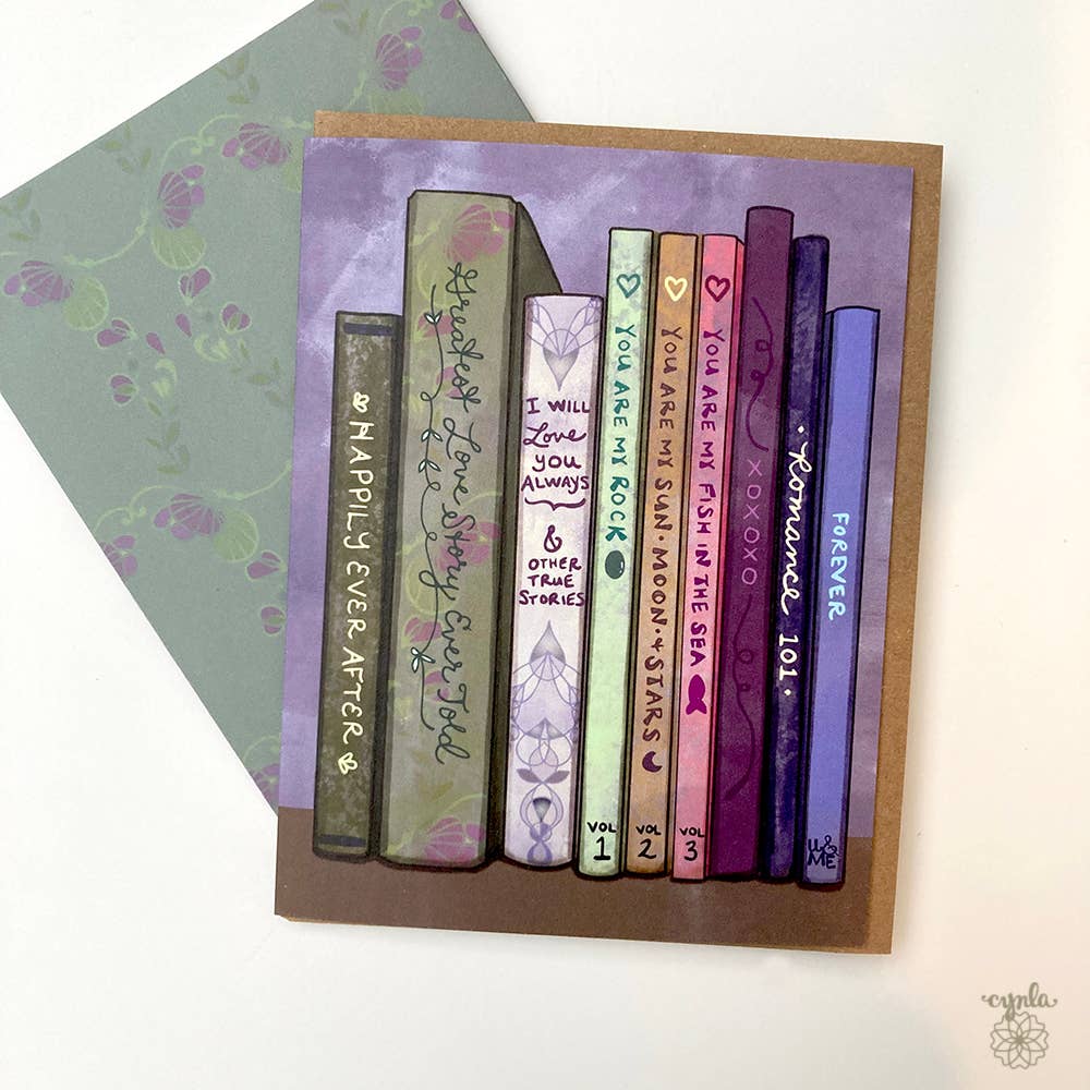 Book Lover card - book greeting card, bookstore love