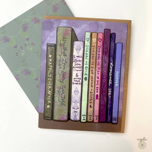 Book Lover card - book greeting card, bookstore love
