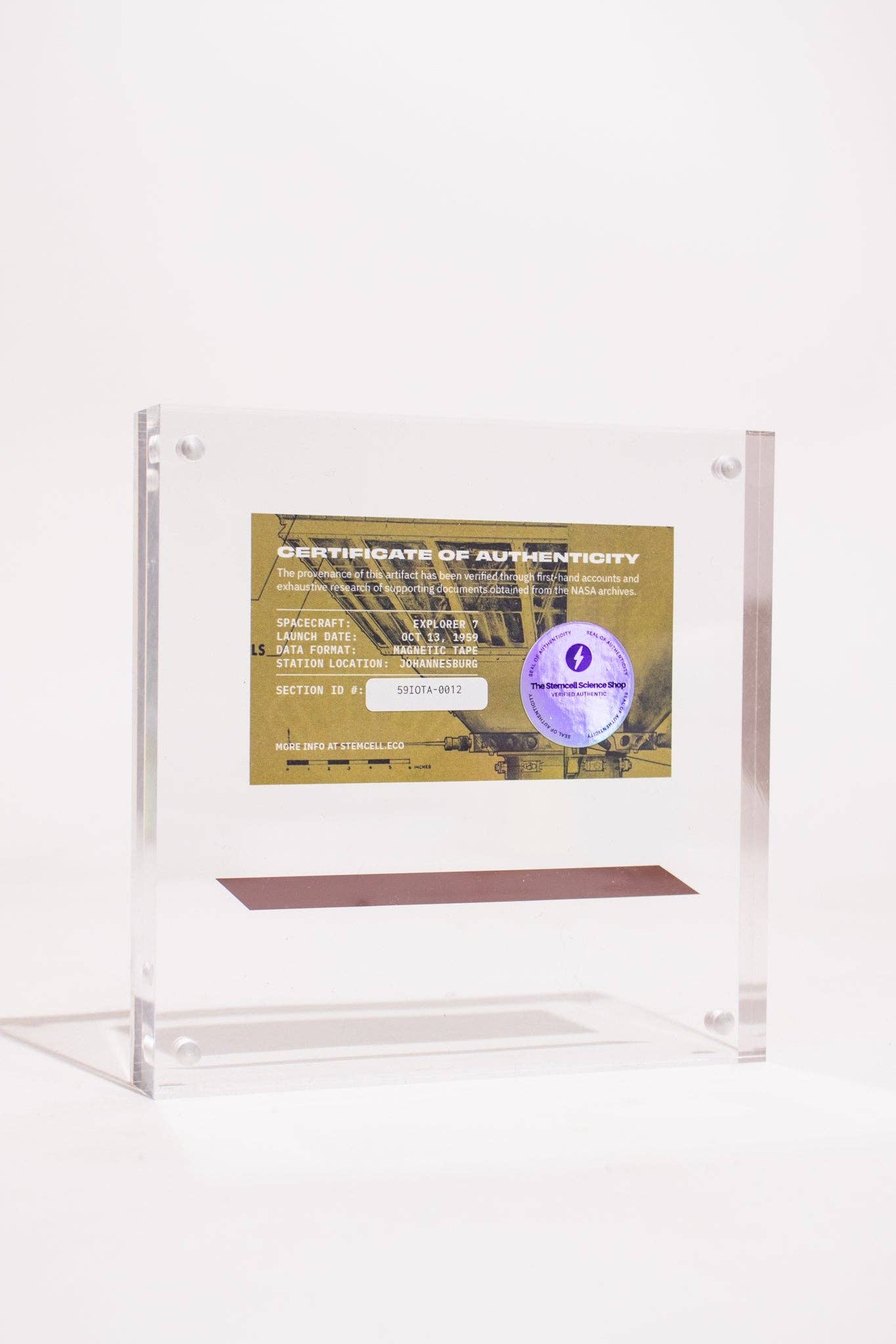 NASA Explorer 7 Satellite Telemetry Data Section