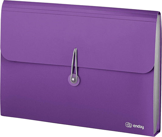 Accordion File Organizer, 7 Pocket Poly Expanding File: Purple
