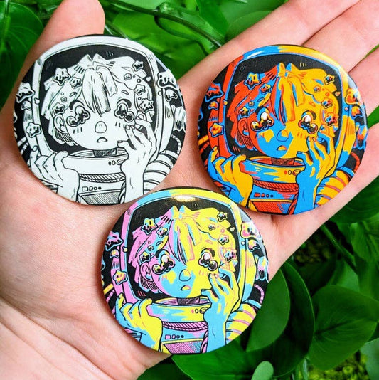Space Girl V2 Large Buttons: ALL THREE!