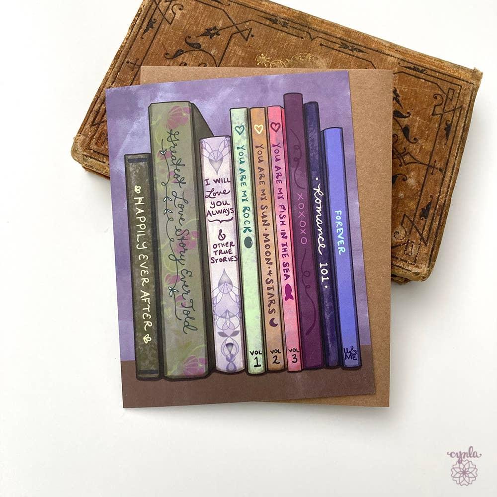 Book Lover card - book greeting card, bookstore love