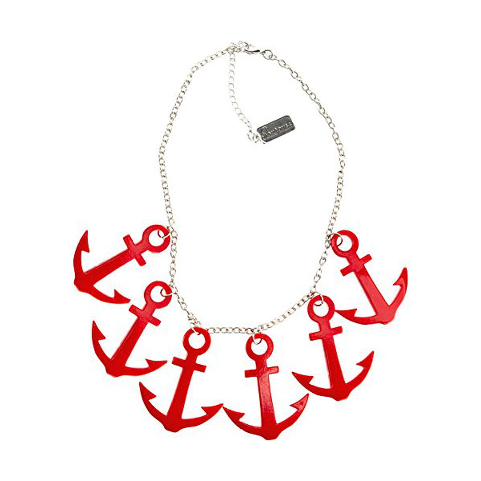 Necklace - Sourpuss - Anchors Aweigh - Two Color Options: Black