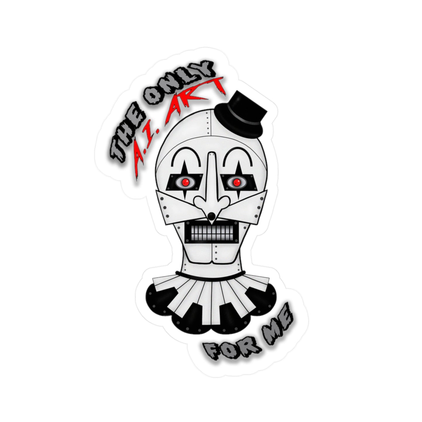 Terrified of AI Art Vinyl Sticker Decal