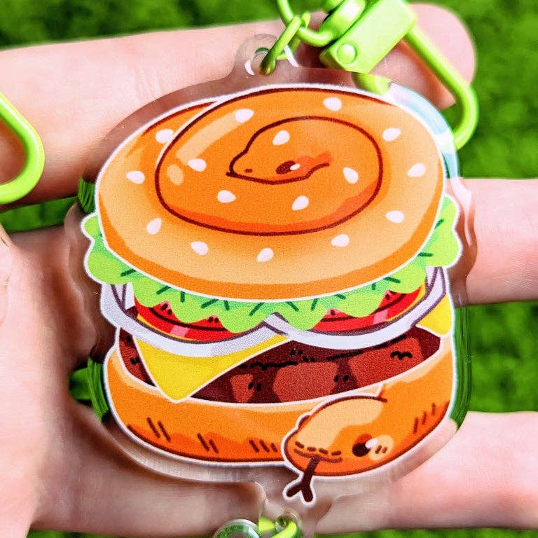 Snake Snack Fast Food Dangling Keychains: Snake Fries