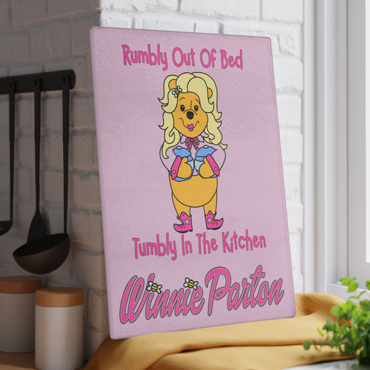 Winnie Parton Glass Cutting Board
