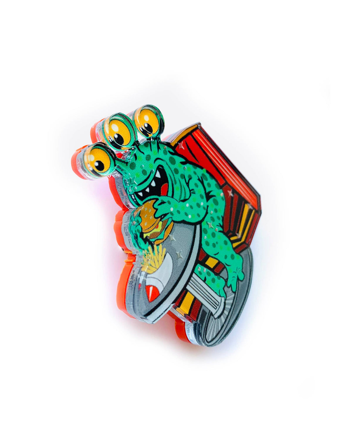 Retro Alien Diner Brooch,Kitsch Jewellery,Gift for Geeks