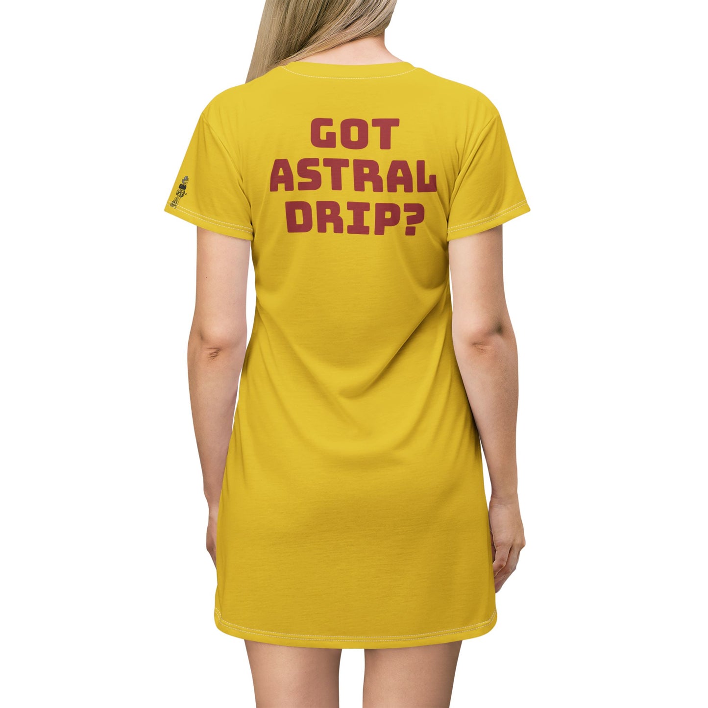 Astral Drip Painting T-Shirt Dress