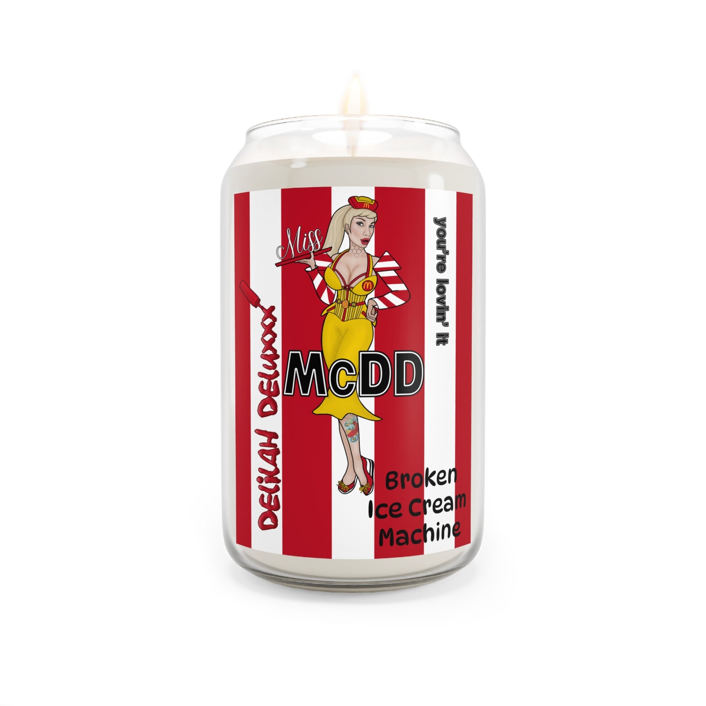 Miss McDD (Delilah Deluxxx) Broken Ice Cream Machine Candle (13.75oz)