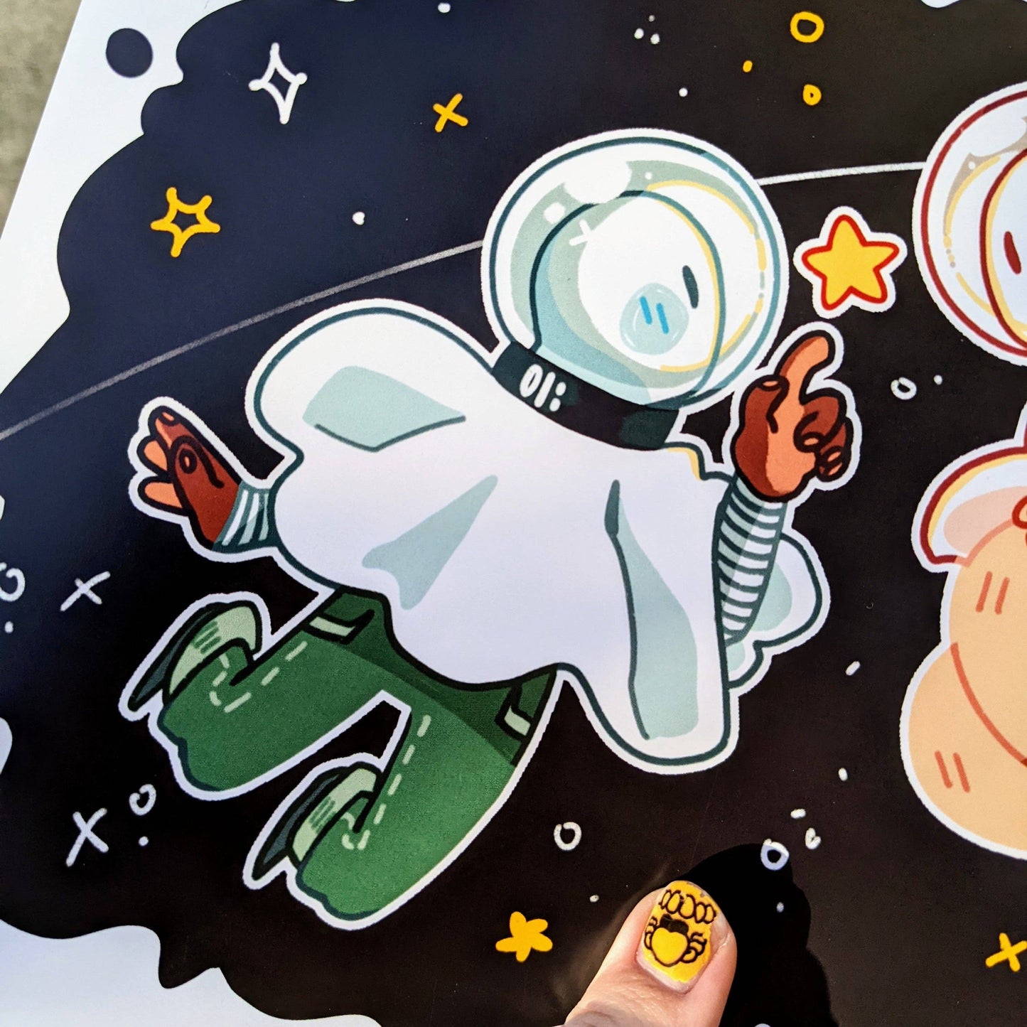 Mini Space Ghost Print 4x5 Glossy Print