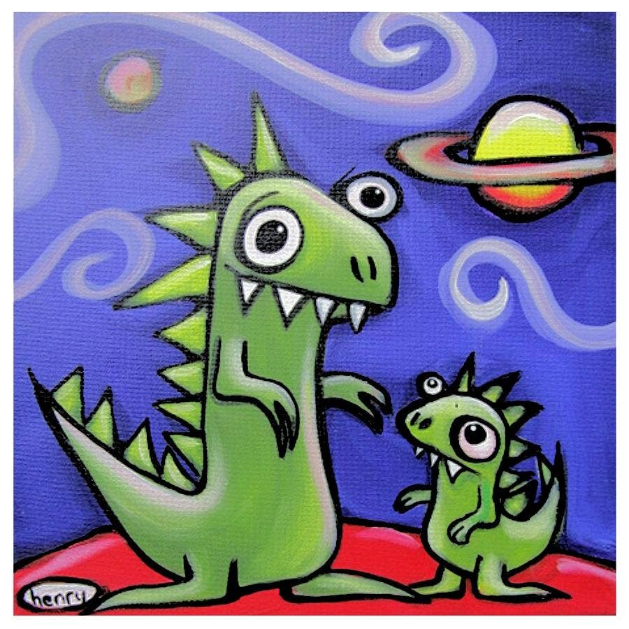 Dinosaur Jr Paper Print: 12 x 12