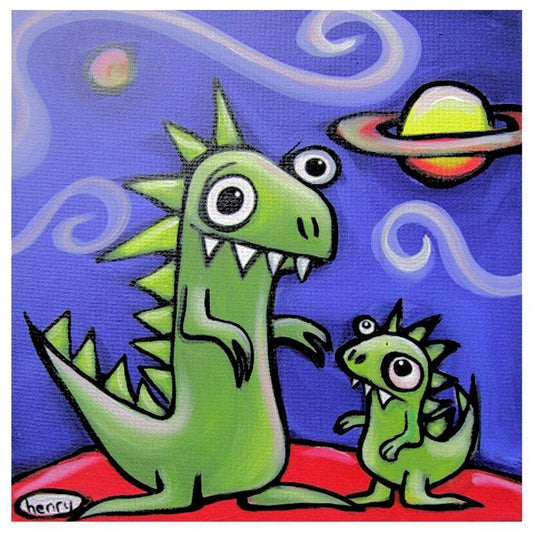 Dinosaur Jr Paper Print: 12 x 12