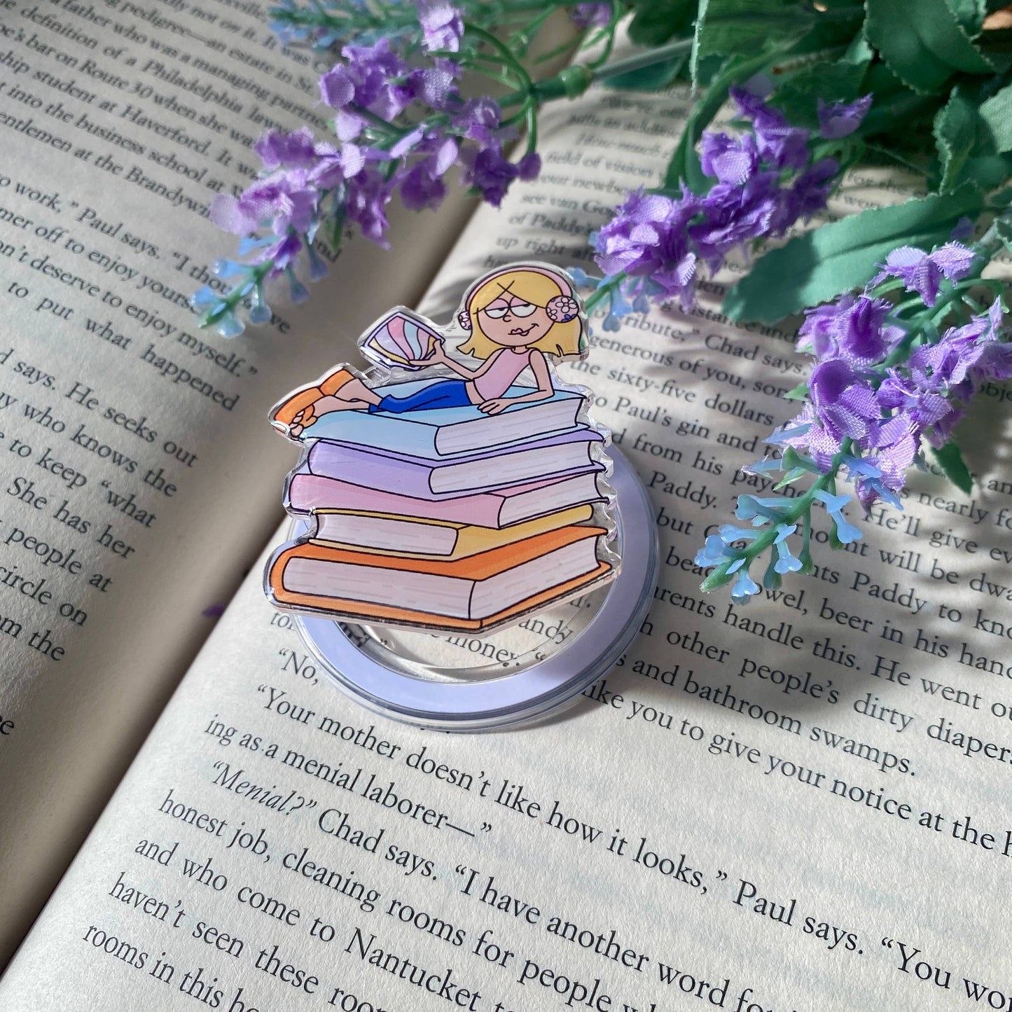 Books Bookish MagSafe Magnetic Phone Kindle Tablet Grip: No Branding