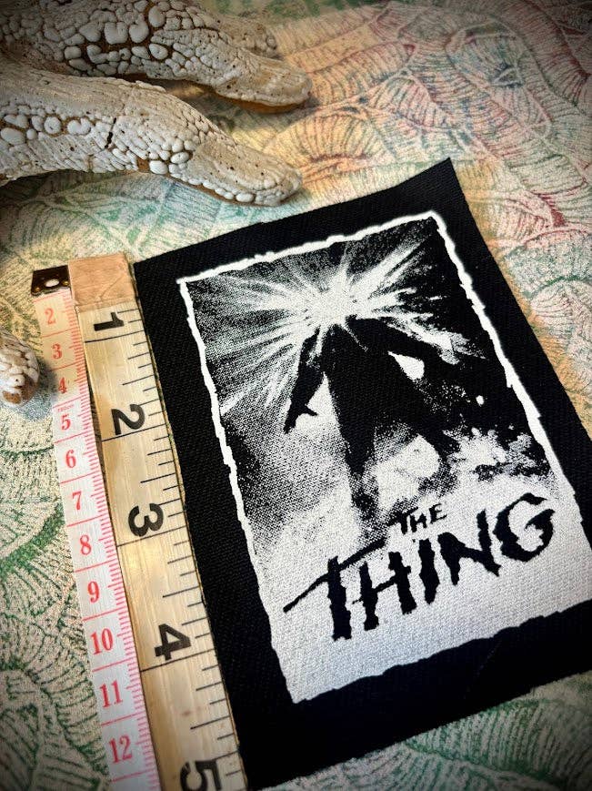 The Thing movie patch.: Black w/white ink