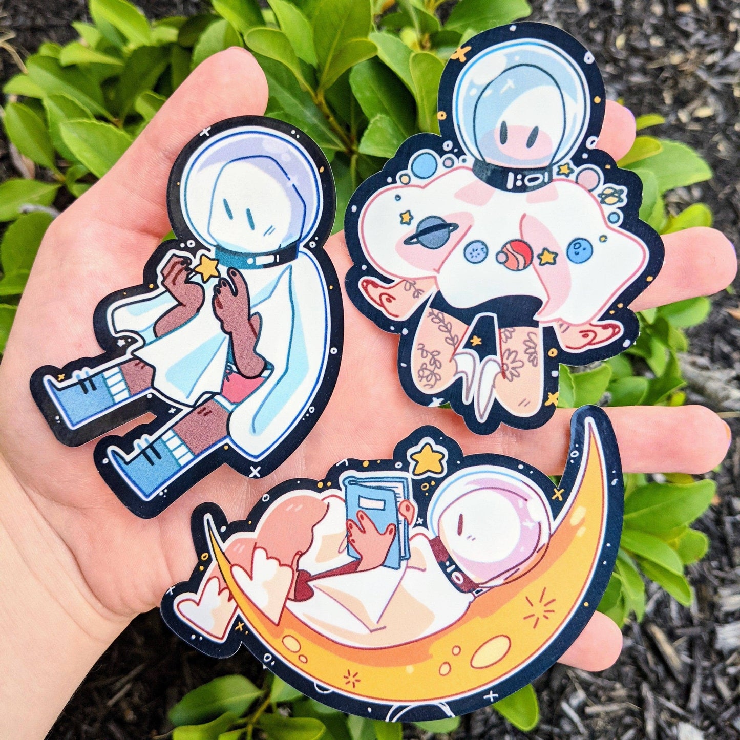 Cute Space Ghost Stickers: V5!: Planets Ghost