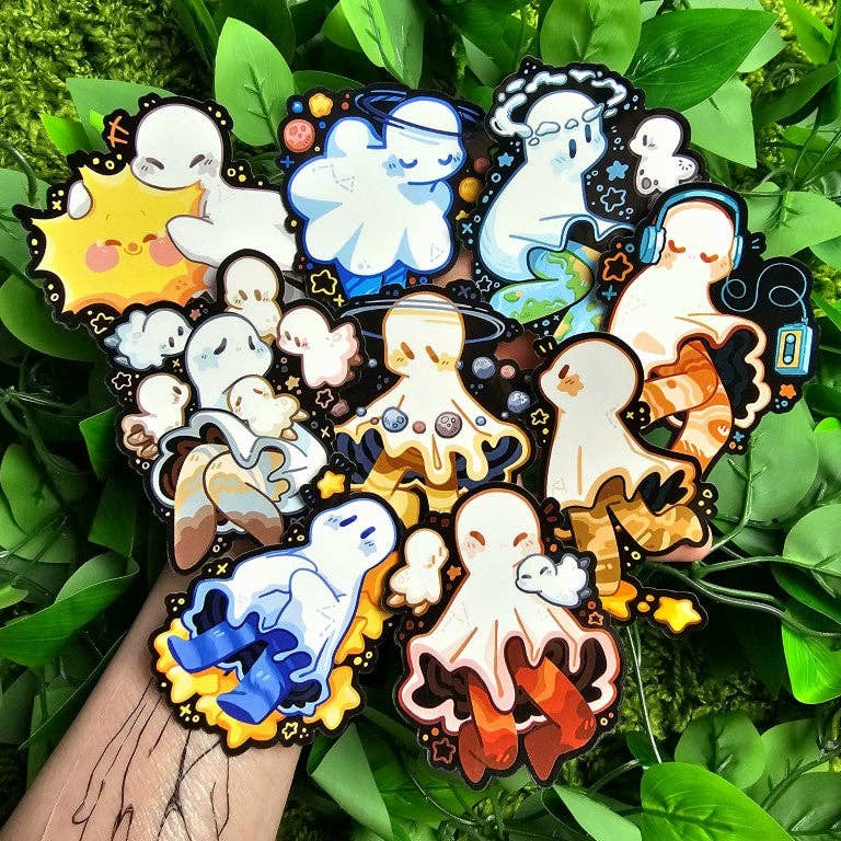 Solar System Ghost Stickers: Mars