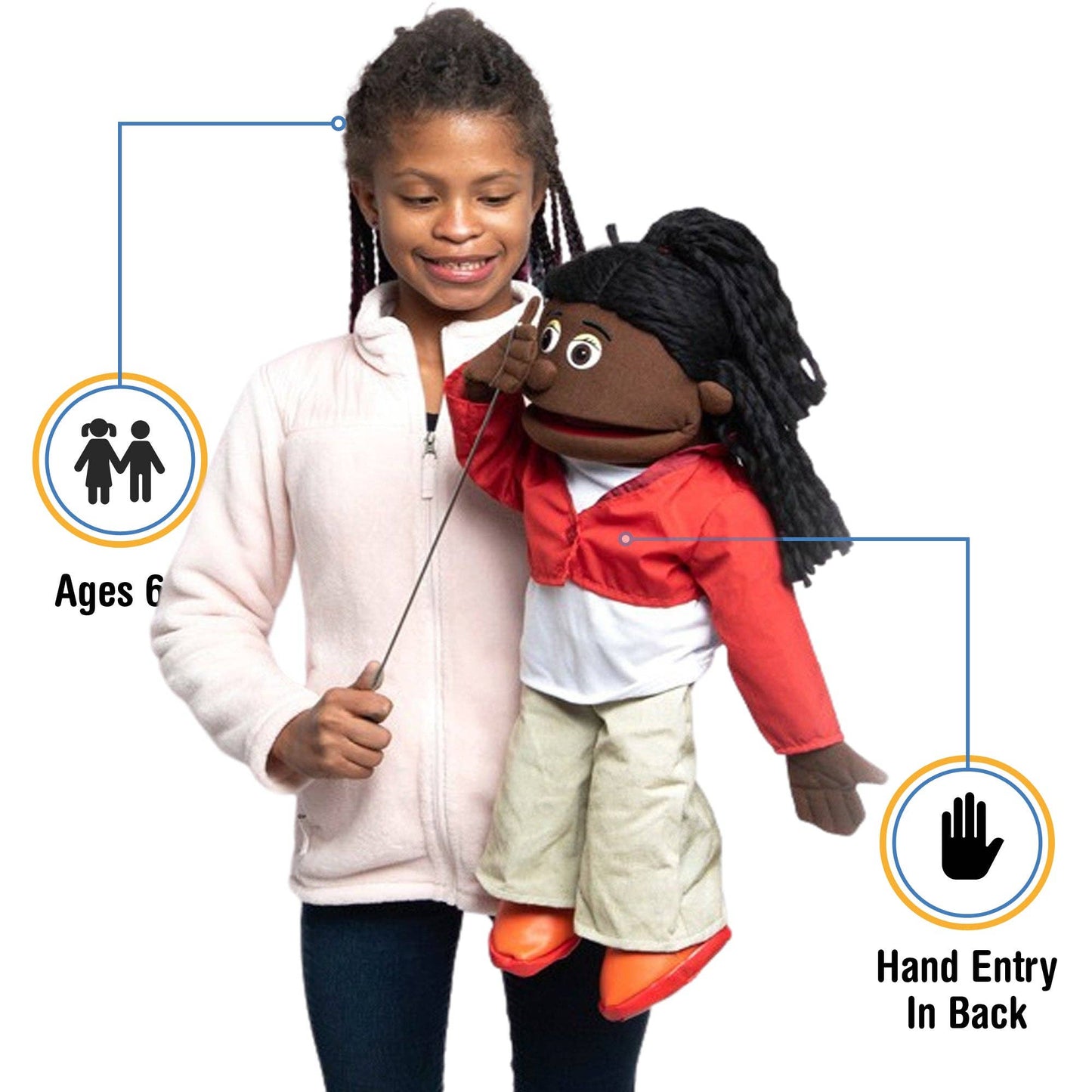 Silly Puppets Sierra, Black (25")