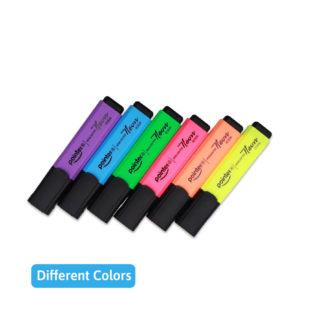Highlighters – Neon 6 Colors Chisel Tip Set