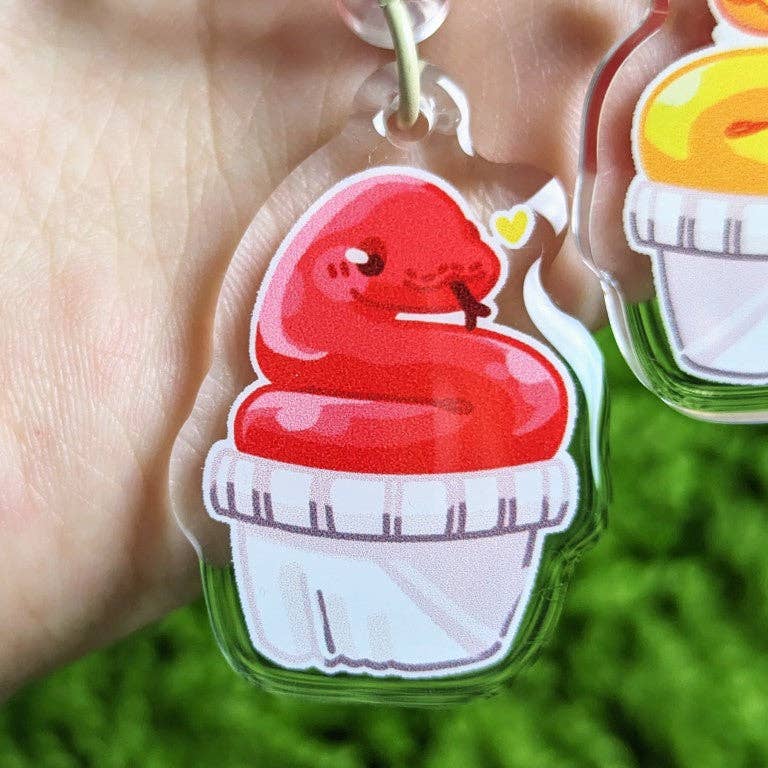 Snake Snack Fast Food Dangling Keychains: Snake Fries