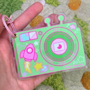 Cute Alien Camera Keychain!: Camera + Photopack