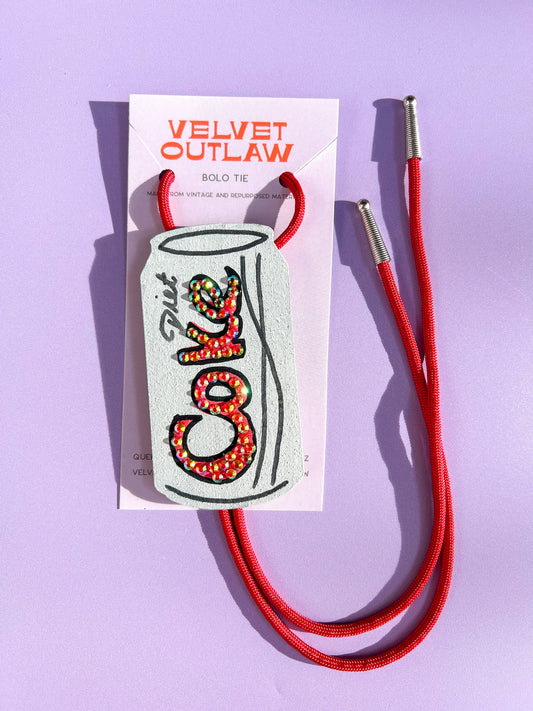 Diet Coke Bolo Tie / Mini Wall Hanging: Regular Bolo