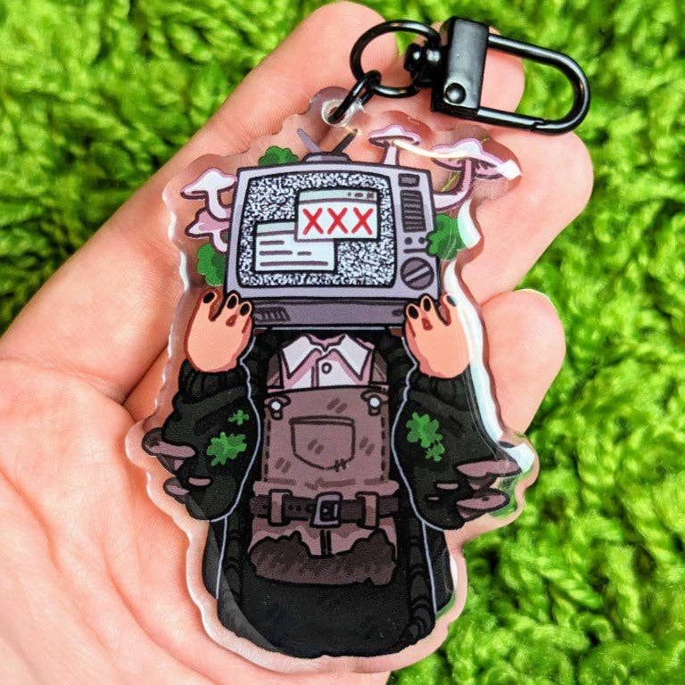 TV Head Cute Acrylic Keychains: ALL Three!!