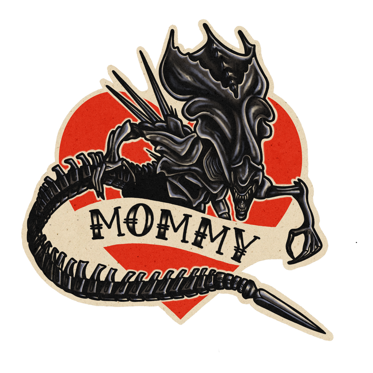 Horror Cuties Vinyl Sticker: Mommy Xenomorph