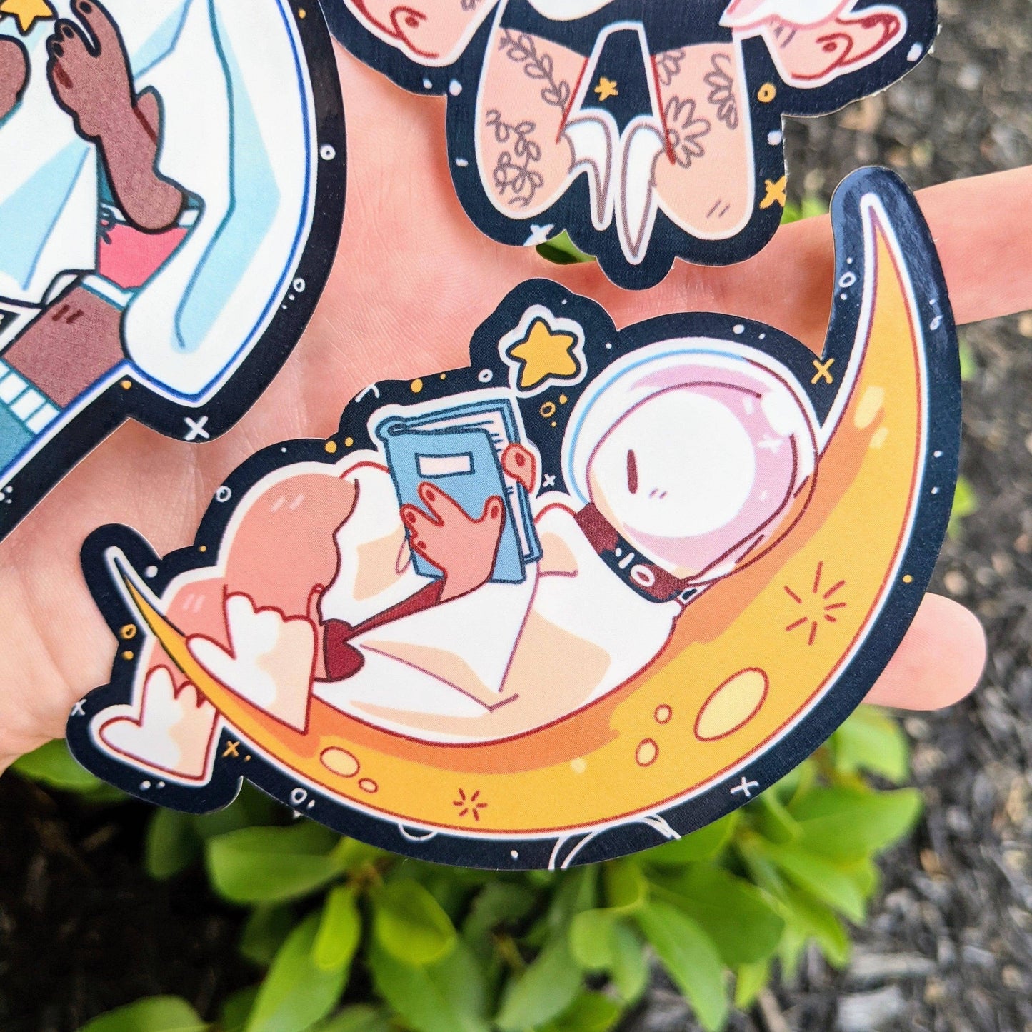 Cute Space Ghost Stickers: V5!: Planets Ghost