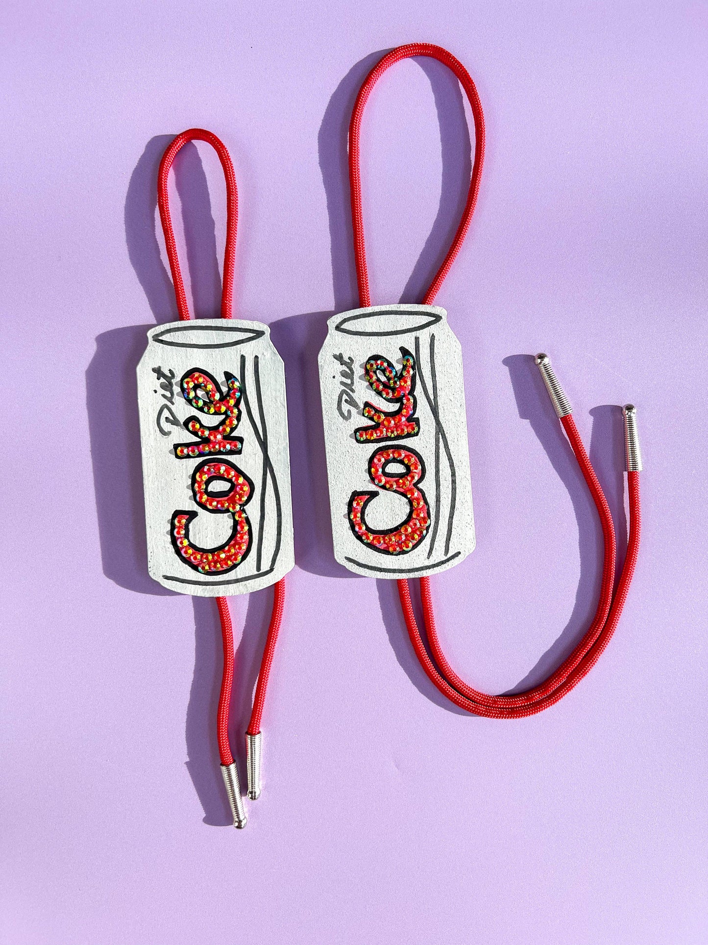 Diet Coke Bolo Tie / Mini Wall Hanging: Regular Bolo