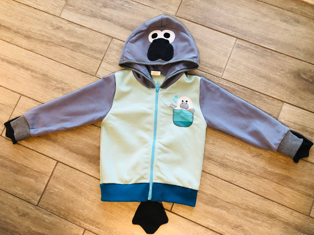 Manatee Toddler & Kids 3D Hoodie: 3T