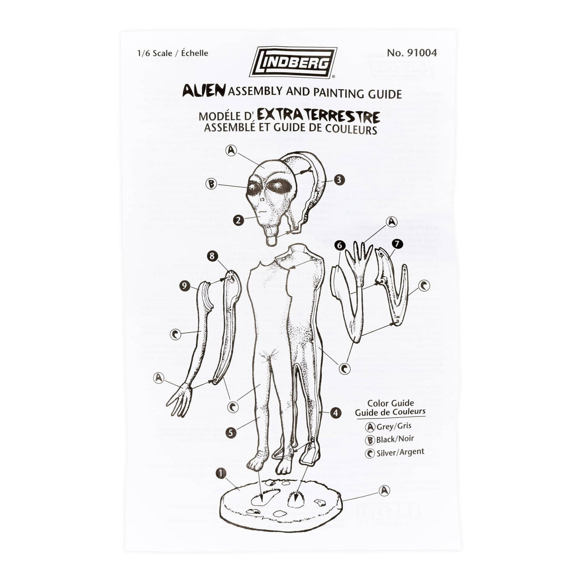 Alien Rosewell 7 Inch Unassembled Plastic Model Kit