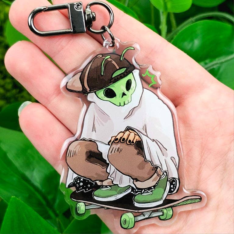 Alien Skater Ghost Keychains!!: ALL THREE!
