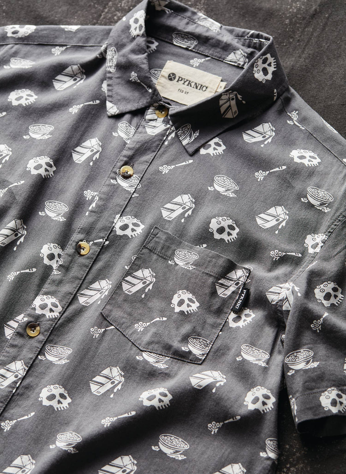 Cereal Killer Casual Button Down Shirt Men & Women: Men's M