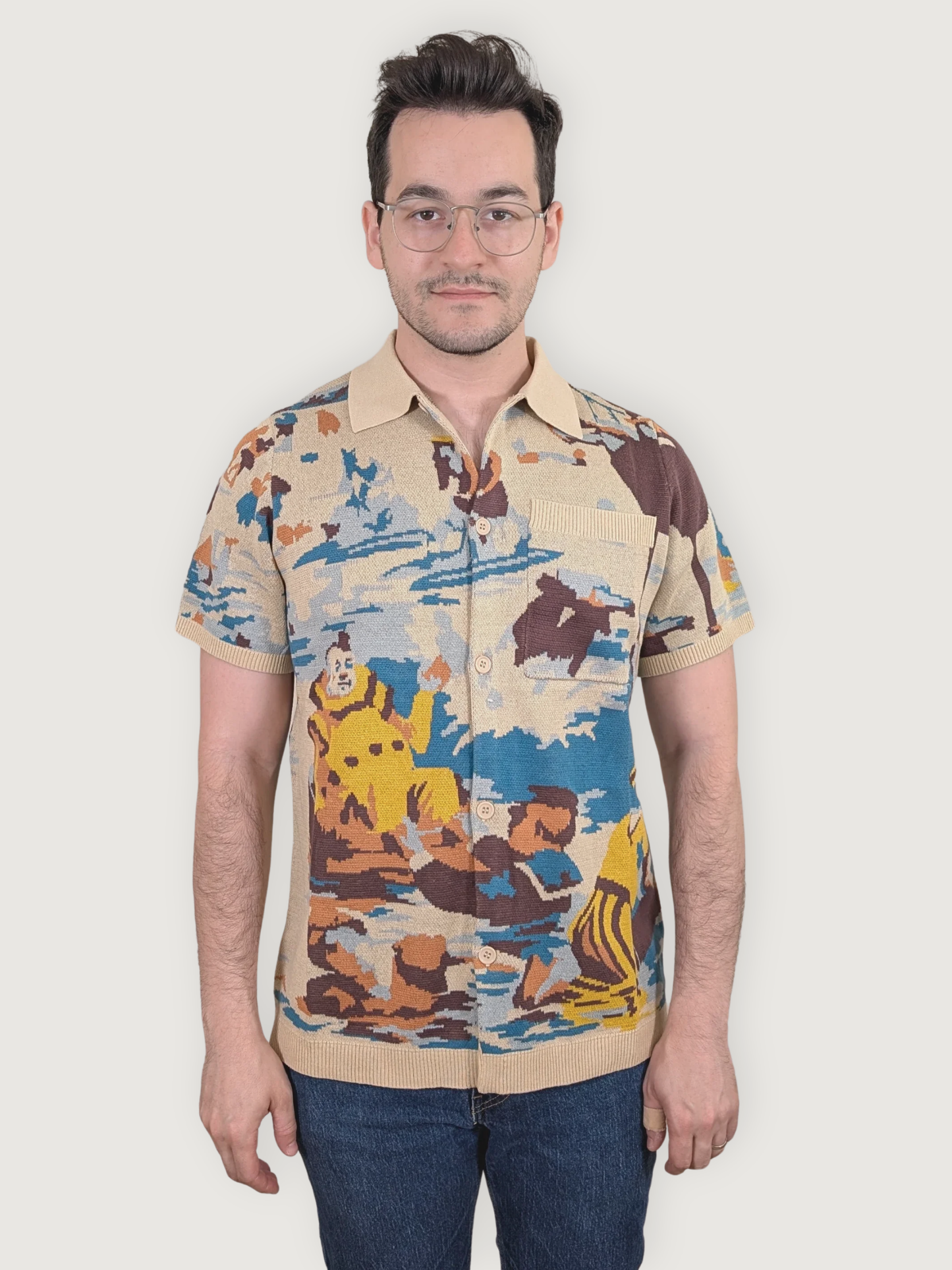 Bathing Clown Button Up: Medium