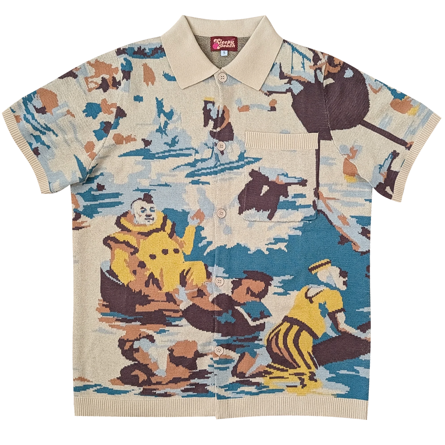 Bathing Clown Button Up: Medium