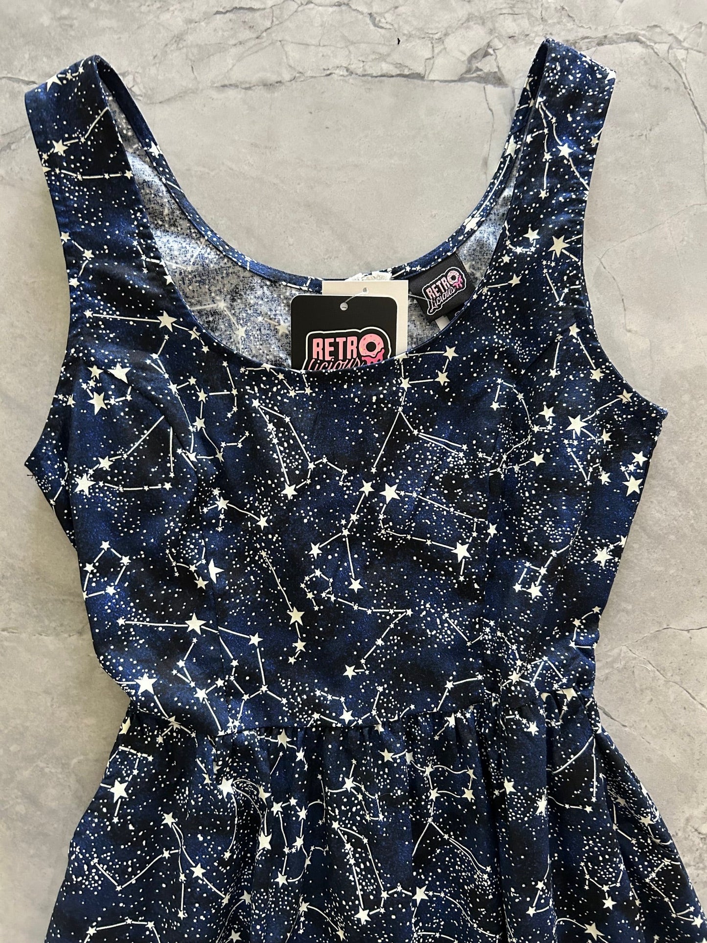 Glow in the Dark Constellations Fit & Flare Dress - XS only, 1 left!