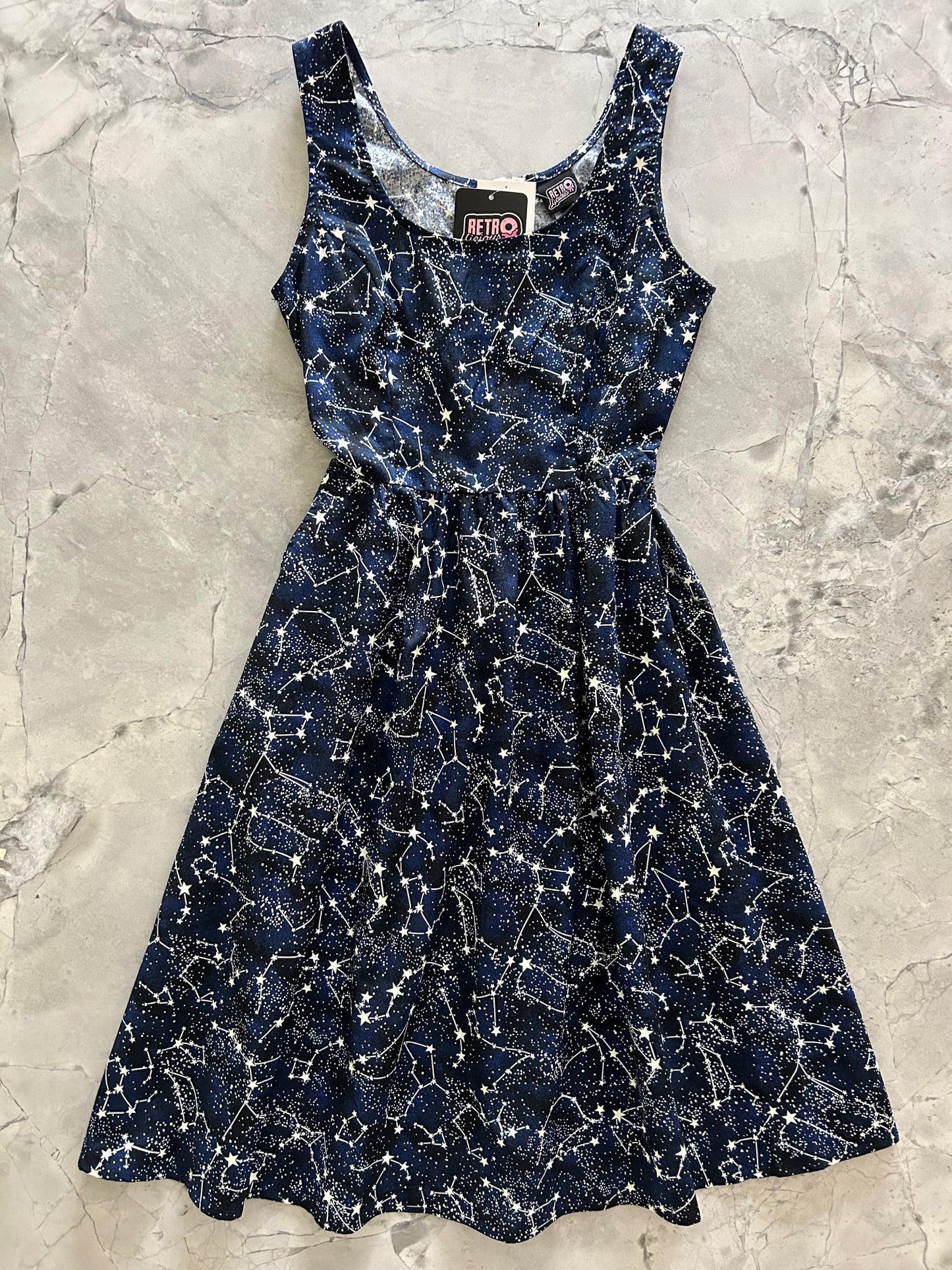 Glow in the Dark Constellations Fit & Flare Dress - XS only, 1 left!