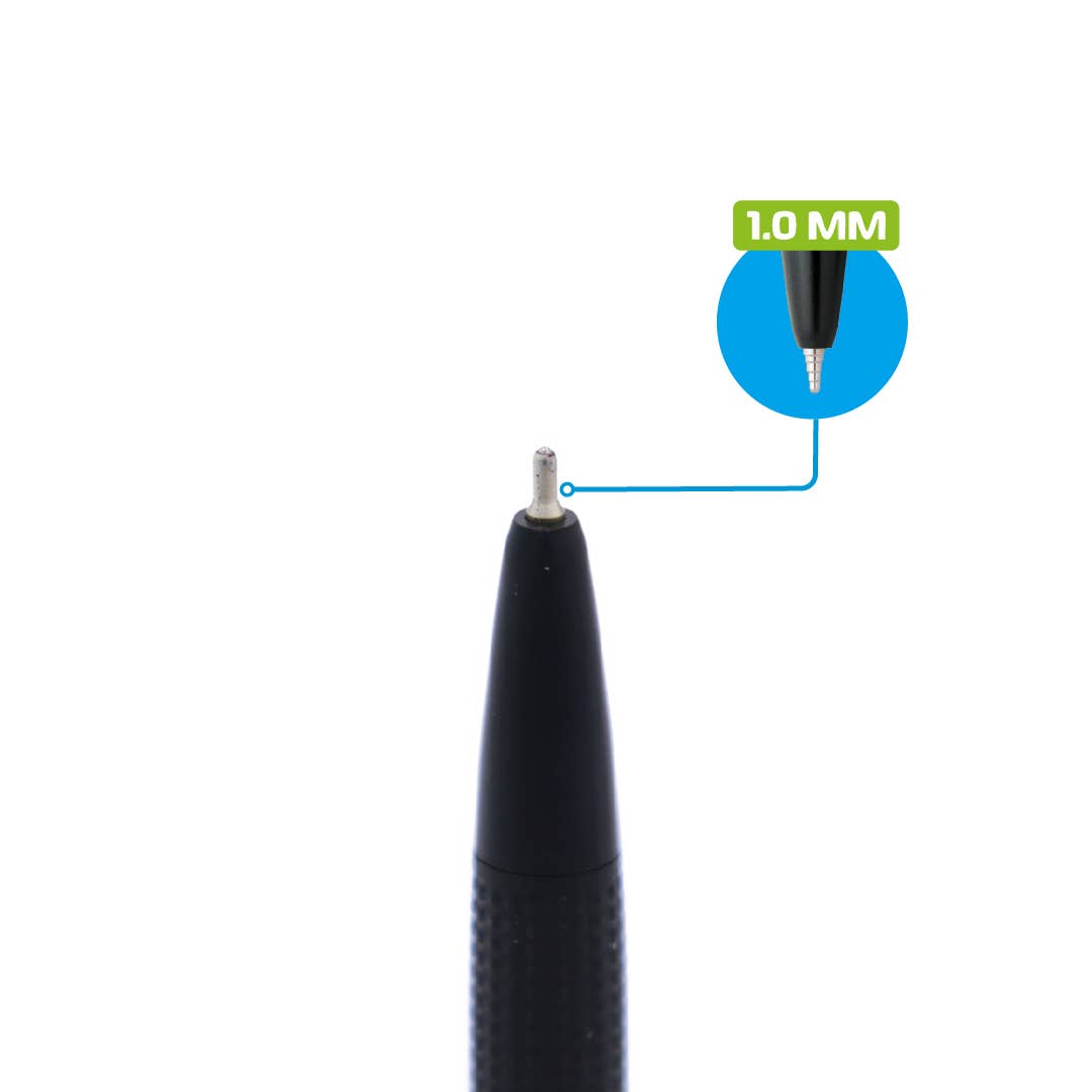 Pens – Noir 1.0mm Black 12 Count Retractable